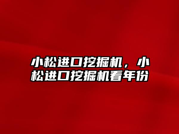 小松進口挖掘機，小松進口挖掘機看年份