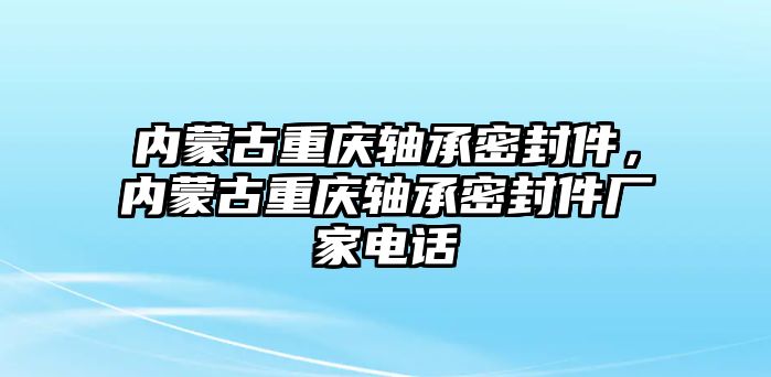 內(nèi)蒙古重慶軸承密封件，內(nèi)蒙古重慶軸承密封件廠家電話