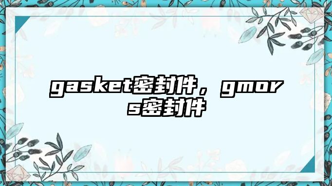 gasket密封件，gmors密封件