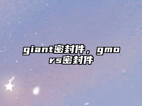 giant密封件，gmors密封件