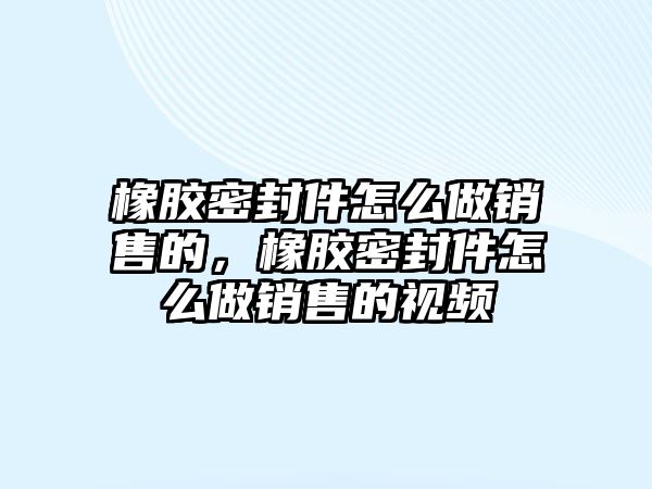 橡膠密封件怎么做銷售的，橡膠密封件怎么做銷售的視頻