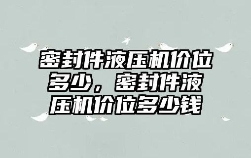 密封件液壓機(jī)價(jià)位多少，密封件液壓機(jī)價(jià)位多少錢