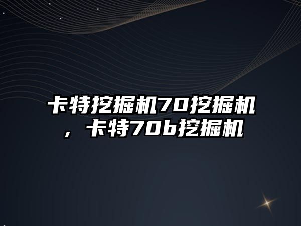 卡特挖掘機70挖掘機，卡特70b挖掘機