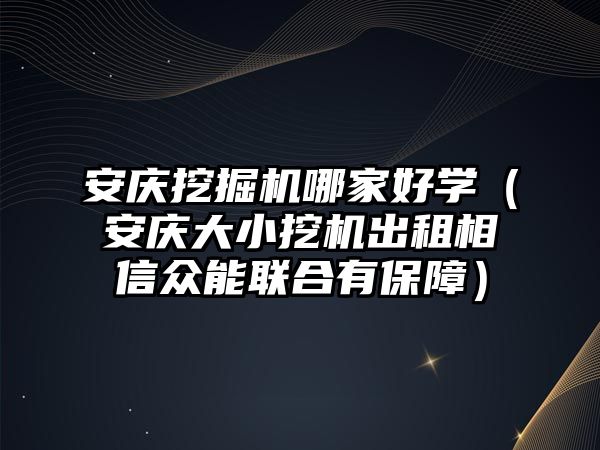 安慶挖掘機哪家好學(xué)（安慶大小挖機出租相信眾能聯(lián)合有保障）