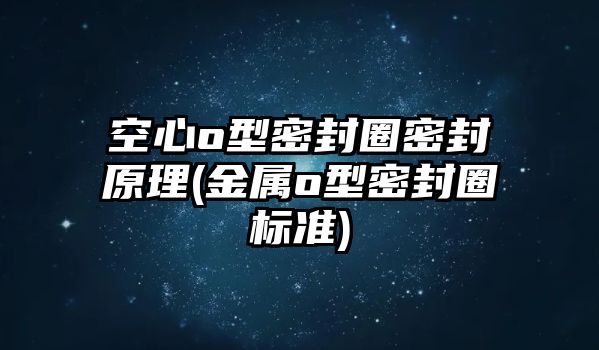 空心o型密封圈密封原理(金屬o型密封圈標(biāo)準(zhǔn))