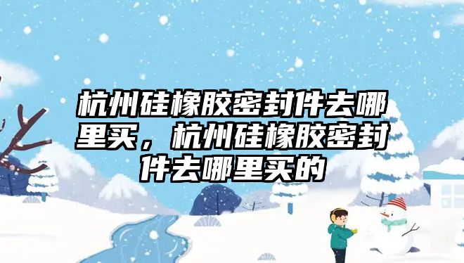 杭州硅橡膠密封件去哪里買，杭州硅橡膠密封件去哪里買的