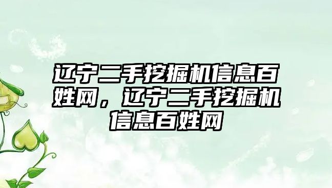 遼寧二手挖掘機信息百姓網(wǎng)，遼寧二手挖掘機信息百姓網(wǎng)