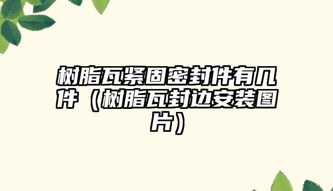 樹脂瓦緊固密封件有幾件（樹脂瓦封邊安裝圖片）