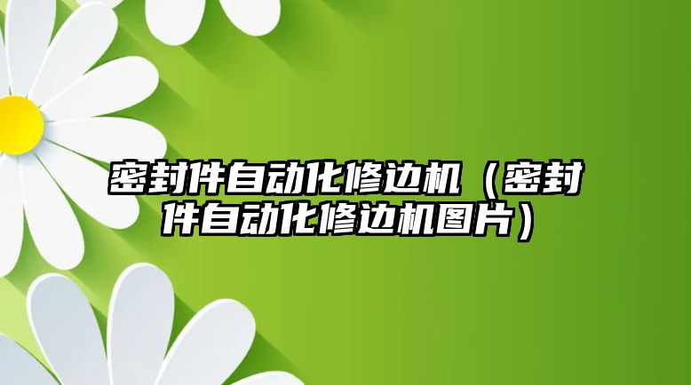 密封件自動化修邊機（密封件自動化修邊機圖片）