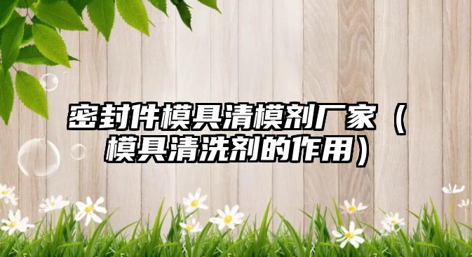 密封件模具清模劑廠家（模具清洗劑的作用）