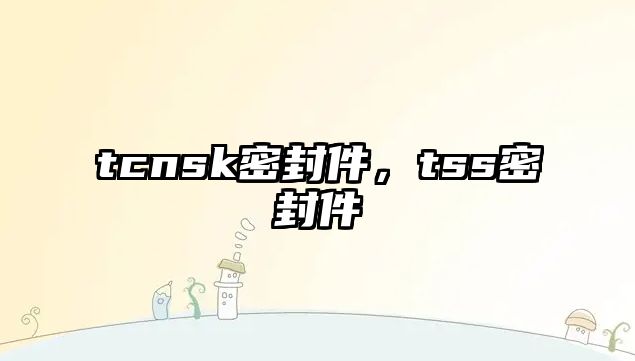 tcnsk密封件，tss密封件