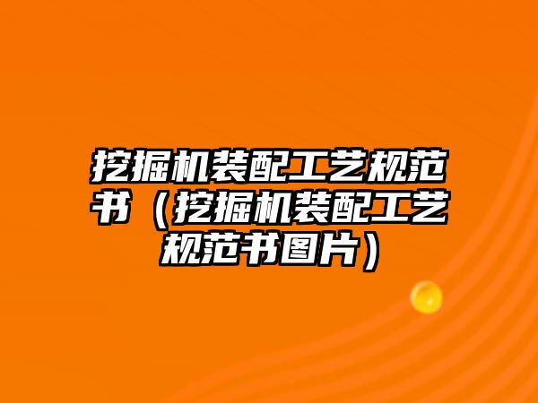 挖掘機裝配工藝規(guī)范書（挖掘機裝配工藝規(guī)范書圖片）