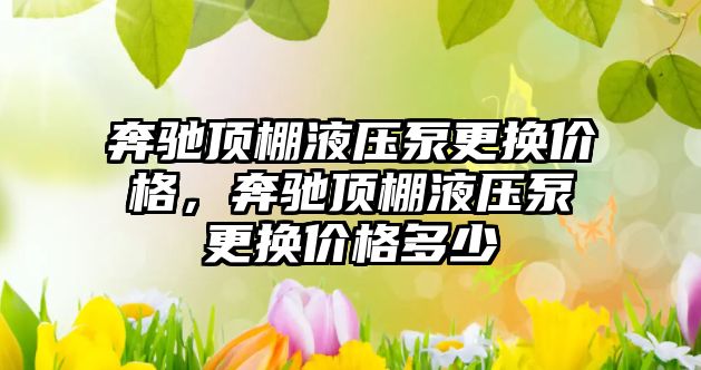 奔馳頂棚液壓泵更換價格，奔馳頂棚液壓泵更換價格多少