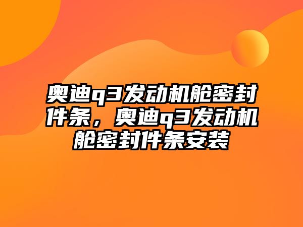 奧迪q3發(fā)動機艙密封件條，奧迪q3發(fā)動機艙密封件條安裝