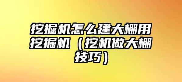 挖掘機(jī)怎么建大棚用挖掘機(jī)（挖機(jī)做大棚技巧）