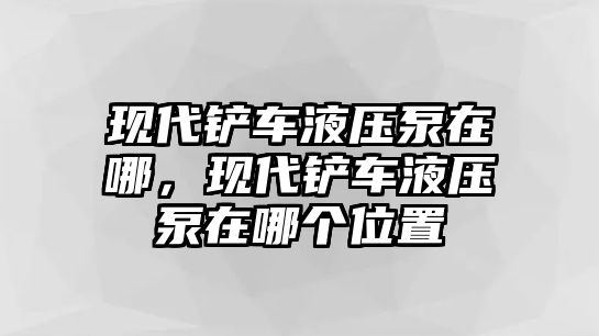 現(xiàn)代鏟車液壓泵在哪，現(xiàn)代鏟車液壓泵在哪個(gè)位置