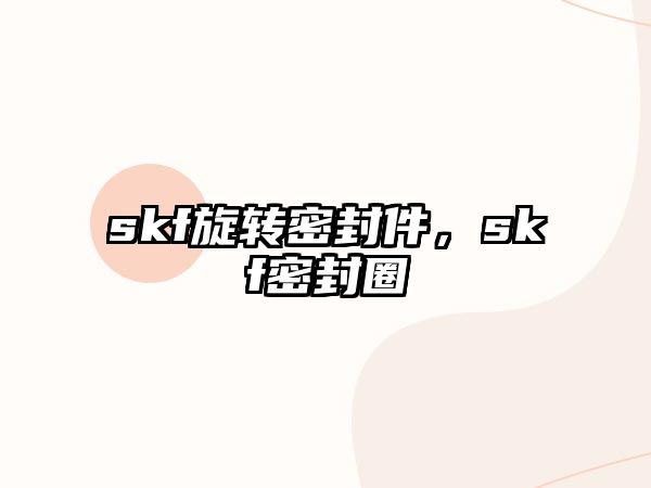 skf旋轉密封件，skf密封圈