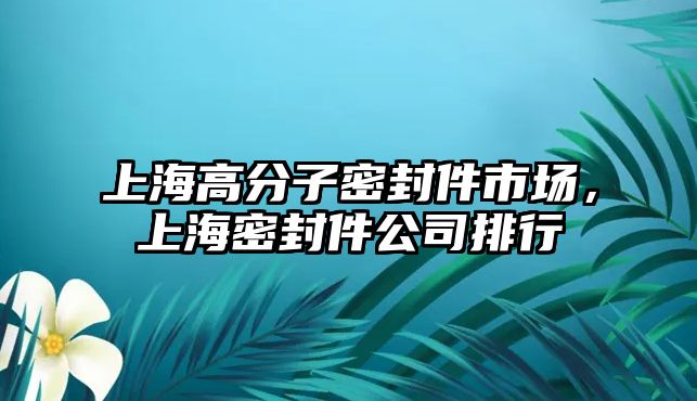 上海高分子密封件市場，上海密封件公司排行