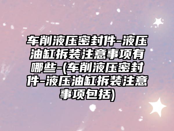 車削液壓密封件-液壓油缸拆裝注意事項有哪些-(車削液壓密封件-液壓油缸拆裝注意事項包括)