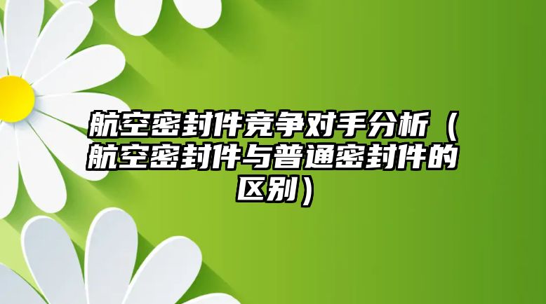 航空密封件競爭對手分析（航空密封件與普通密封件的區(qū)別）