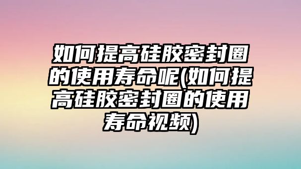 如何提高硅膠密封圈的使用壽命呢(如何提高硅膠密封圈的使用壽命視頻)