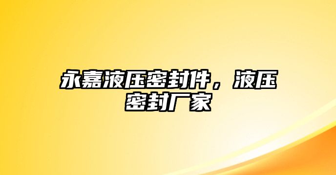 永嘉液壓密封件，液壓密封廠家