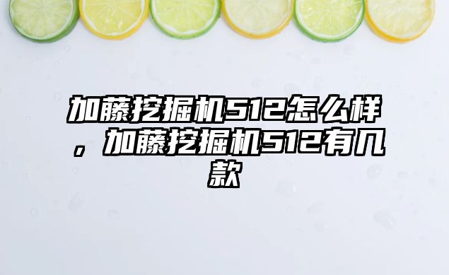 加藤挖掘機(jī)512怎么樣，加藤挖掘機(jī)512有幾款