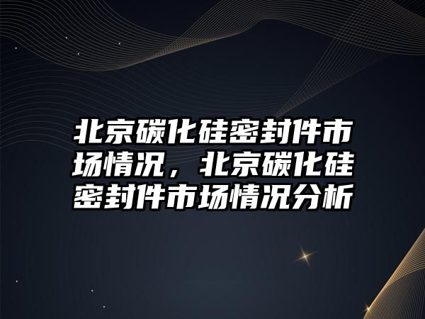 北京碳化硅密封件市場情況，北京碳化硅密封件市場情況分析