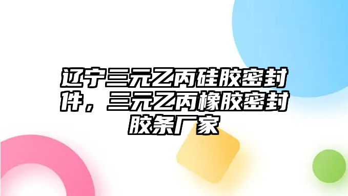 遼寧三元乙丙硅膠密封件，三元乙丙橡膠密封膠條廠家