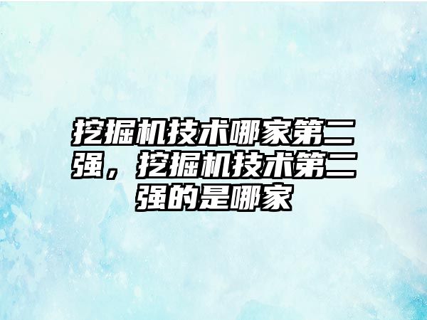 挖掘機技術(shù)哪家第二強，挖掘機技術(shù)第二強的是哪家