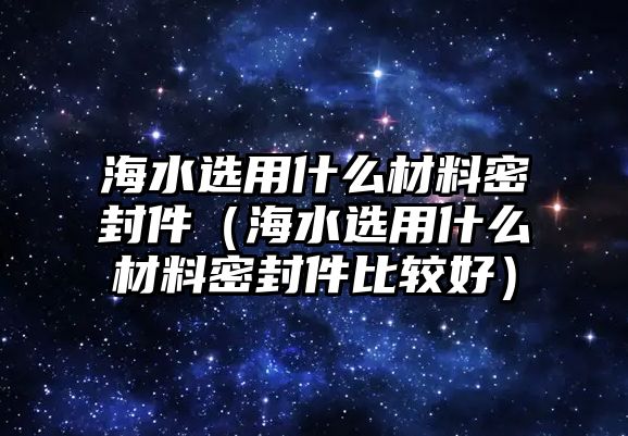 海水選用什么材料密封件（海水選用什么材料密封件比較好）