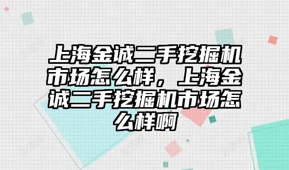 上海金誠(chéng)二手挖掘機(jī)市場(chǎng)怎么樣，上海金誠(chéng)二手挖掘機(jī)市場(chǎng)怎么樣啊