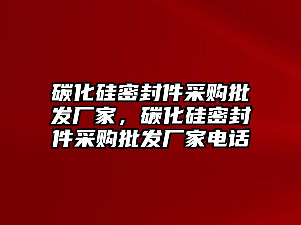 碳化硅密封件采購批發(fā)廠家，碳化硅密封件采購批發(fā)廠家電話