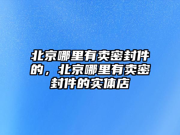 北京哪里有賣密封件的，北京哪里有賣密封件的實(shí)體店