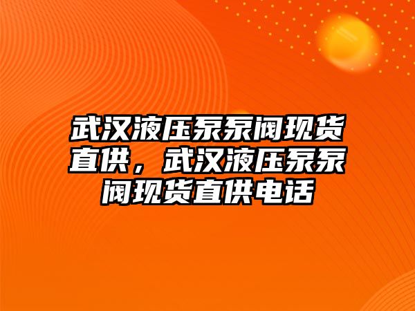 武漢液壓泵泵閥現(xiàn)貨直供，武漢液壓泵泵閥現(xiàn)貨直供電話