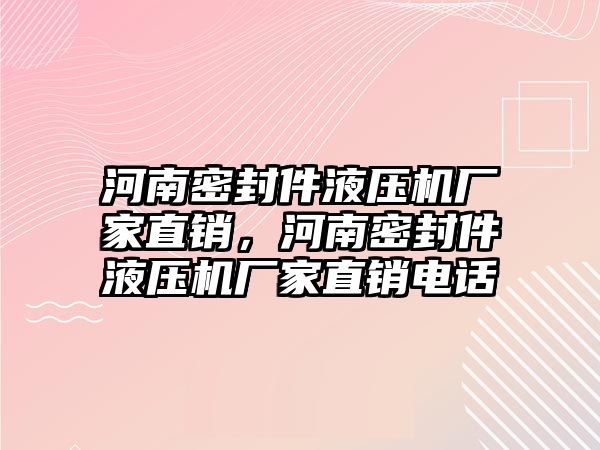 河南密封件液壓機(jī)廠家直銷，河南密封件液壓機(jī)廠家直銷電話