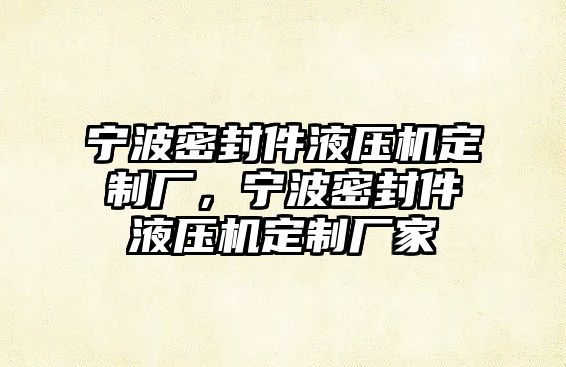 寧波密封件液壓機定制廠，寧波密封件液壓機定制廠家