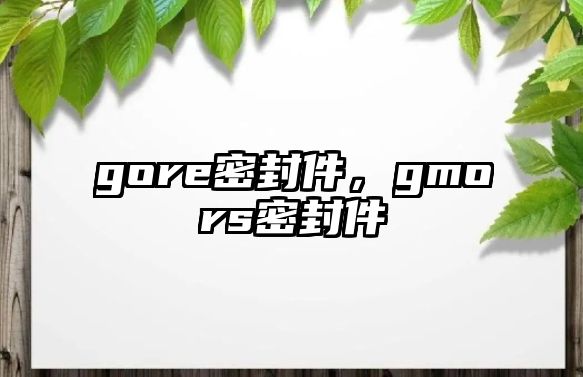 gore密封件，gmors密封件