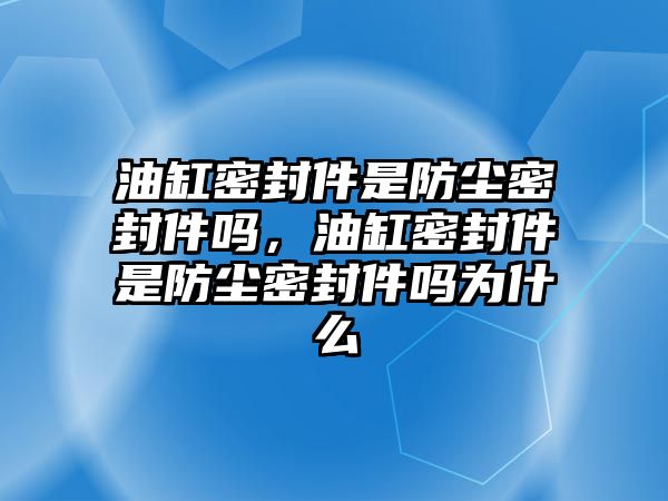 油缸密封件是防塵密封件嗎，油缸密封件是防塵密封件嗎為什么