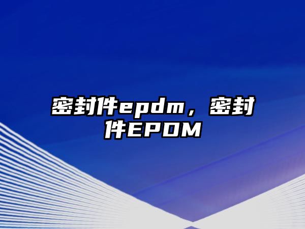 密封件epdm，密封件EPDM