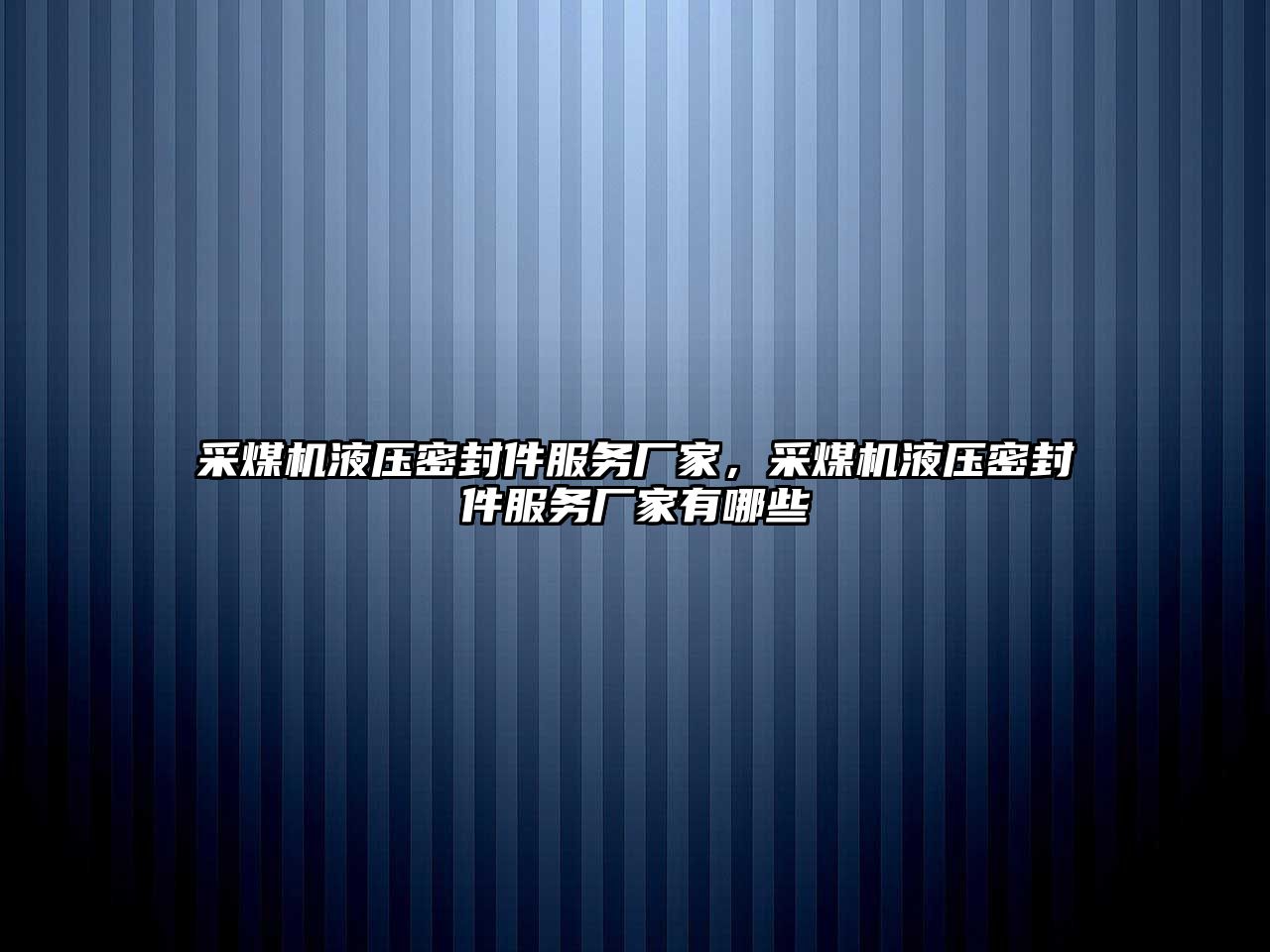 采煤機液壓密封件服務(wù)廠家，采煤機液壓密封件服務(wù)廠家有哪些