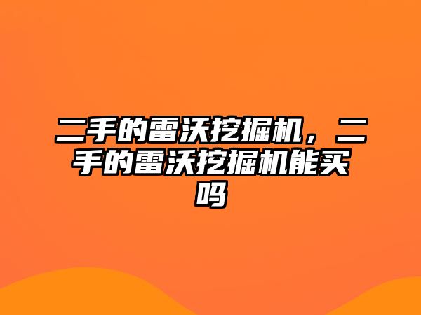 二手的雷沃挖掘機，二手的雷沃挖掘機能買嗎