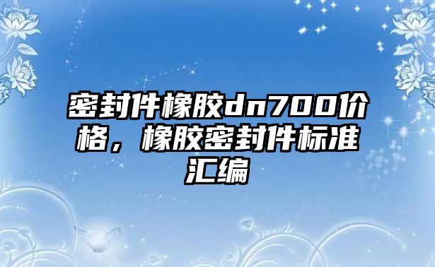 密封件橡膠dn700價格，橡膠密封件標(biāo)準(zhǔn)匯編