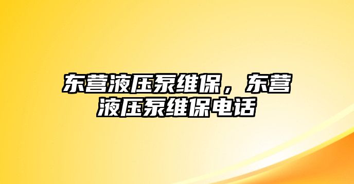 東營(yíng)液壓泵維保，東營(yíng)液壓泵維保電話