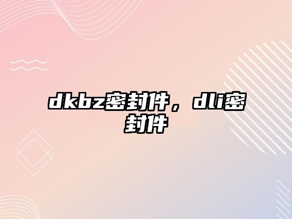 dkbz密封件，dli密封件