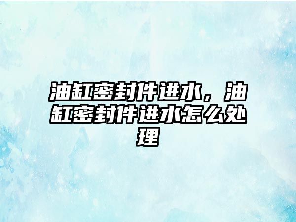 油缸密封件進(jìn)水，油缸密封件進(jìn)水怎么處理