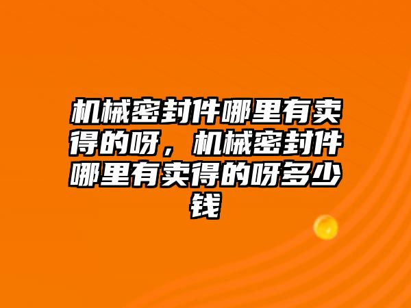 機(jī)械密封件哪里有賣得的呀，機(jī)械密封件哪里有賣得的呀多少錢