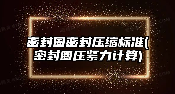 密封圈密封壓縮標(biāo)準(zhǔn)(密封圈壓緊力計(jì)算)