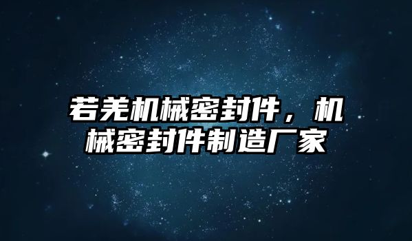 若羌機(jī)械密封件，機(jī)械密封件制造廠家