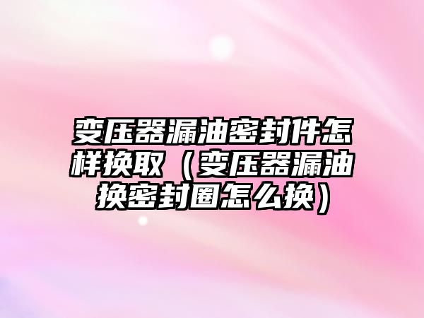 變壓器漏油密封件怎樣換?。ㄗ儔浩髀┯蛽Q密封圈怎么換）